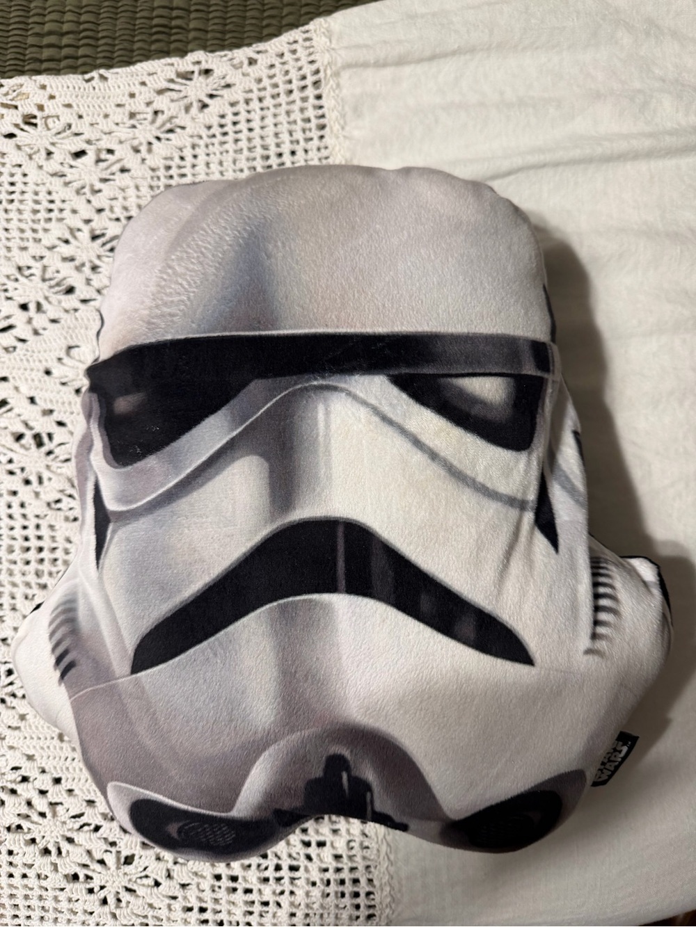 Star Wars Plush Helmet Accent Pillow - White & Black